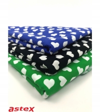 Musterstoffe mit Herzen