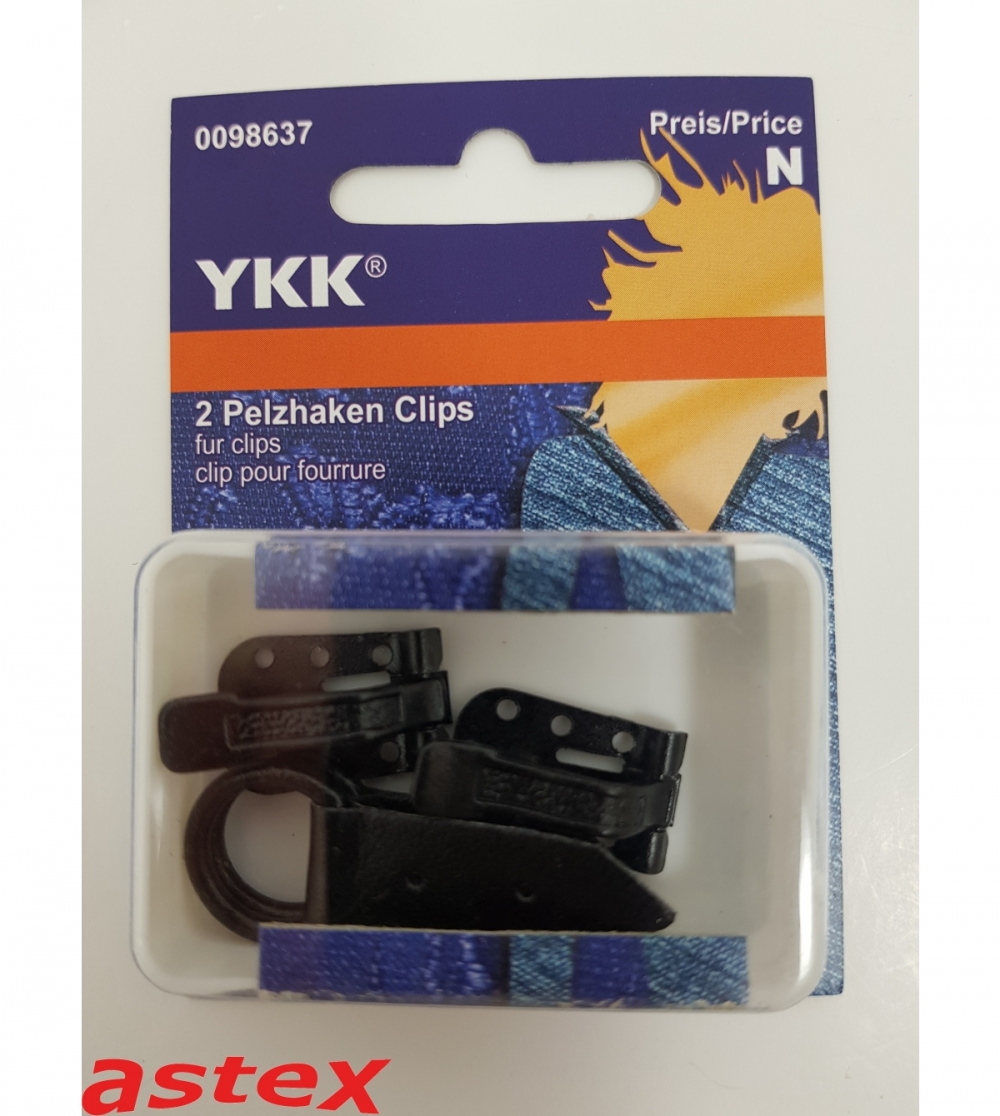 Pelzhaken mit Clips YKK