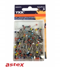 Glaskopfstecknadel 20g YKK 3cm