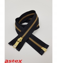 80cm Metall Gold 5mm Reißverschluss YKK