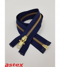 80cm Metall Gold 5mm Reißverschluss YKK