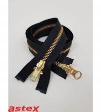 100cm 2 Wege Metall Gold 5mm Reißverschluss YKK